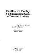 Cover of: Faulkner's poetry: a bibliographical guide to texts and criticism