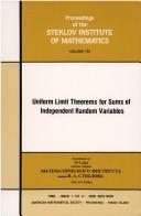 Cover of: Uniform limit theorems for sums of independent random variables by T. V. Arak