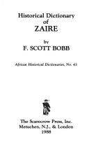 Cover of: Historical dictionary of Zaire