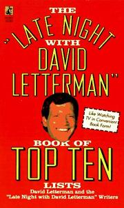 Cover of: The "LATE NIGHT WITH DAVID LETTERMAN" BOOK OF TOP TEN LISTS by David Letterman