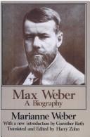 Cover of: Max Weber | Weber, Marianne.