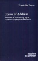 Cover of: Terms of address: problems of patterns and usage in various languages and cultures