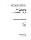 Cover of: Low-temperature properties of paving asphalt cements