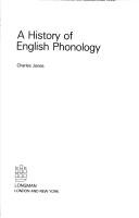 Cover of: A history of English phonology