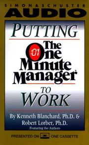 Cover of: Putting The One Minute Manager To Work