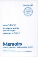 Cover of: Topological triviality and versality for subgroups of A and K by James Damon