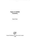 Cover of: Topics in syllable geometry | Davis, Stuart