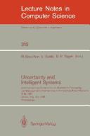 Cover of: Uncertainty and intelligent systems