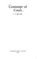 Cover of: Contempt of court