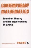 Cover of: Number theory and its applications in China