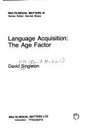 Cover of: Language acquisition: the age factor