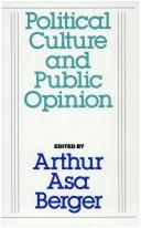 Cover of: Political culture and public opinion