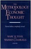 Cover of: The methodology of economic thought by ed. by Marc R. Tool and Warren J. Samuels.