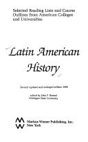 Cover of: Latin American history