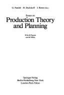 Cover of: Essays on production theory and planning