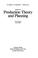 Cover of: Essays on production theory and planning