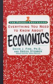 Cover of: Everything You Need To Know About Economics (The Pocket Professor)