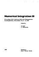 Cover of: Numerical integration III | 