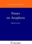 Cover of: Essays on anaphora by Howard Lasnik