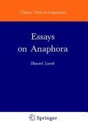 Cover of: Essays on anaphora