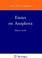 Cover of: Essays on anaphora
