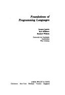Cover of: Foundations of programming languages by Jacques Loeckx