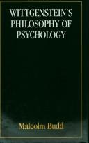 Cover of: Wittgenstein's philosophy of psychology