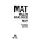 Cover of: MAT, Miller analogies test