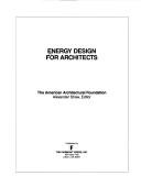 Cover of: Energy design for architects