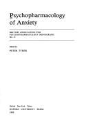 Cover of: Psychopharmacology of anxiety