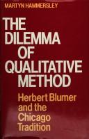The dilemma of qualitative method by Martyn Hammersley