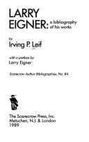 Cover of: Larry Eigner by Irving P. Leif