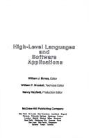 Cover of: High-level languages and software applications by William J. Birnes, editor.