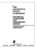 Cover of: architectśstudio companion: technical guidelines for preliminary design