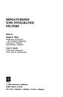 Cover of: Miniaturized and integrated filters