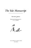 Cover of: The Yale manuscript by Matthew Arnold