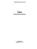 Cover of China by World Bank