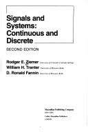 Cover of: Signals and systems by Rodger E. Ziemer, Rodger E. Ziemer