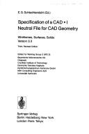 Cover of: Specification of a CAD 1 neutral file for CAD geometry | 