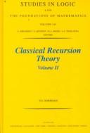 Cover of: Classical recursion theory by Piergiorgio Odifreddi, Piergiorgio Odifreddi