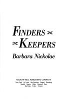 Cover of: Finders, keepers