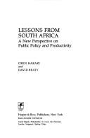 Cover of: Lessons from South Africa: a new perspective on public policy and productivity