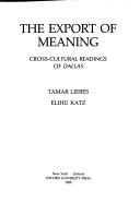 The export of meaning cover