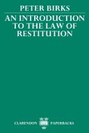 Cover of: An introduction to the law of restitution