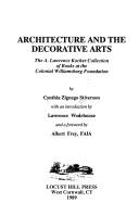 Cover of: Architecture and the decorative arts by Cynthia Zignego Stiverson