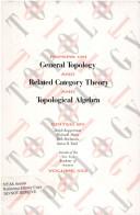 Cover of: Papers on general topology and related category theory and topological algebra by edited by Ralph Kopperman ... [et al.].