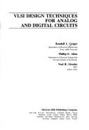 Cover of: VLSI design techniques for analog and digital circuits | Randall L. Geiger