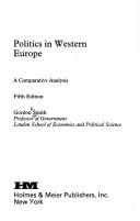 Politics in Western Europe by Gordon R. Smith