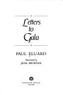 Cover of: Letters to Gala by Paul Éluard