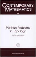 Cover of: Partition problems in topology